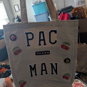 Pac-Man Canvas Tote Bag - Cream